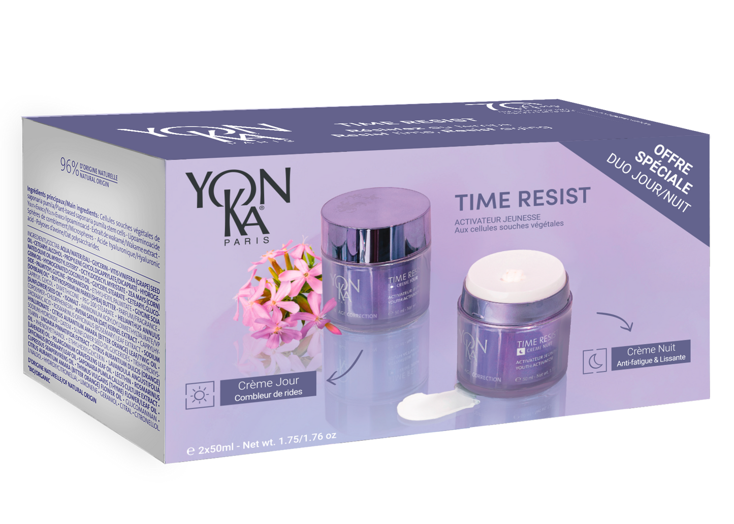 CREME TIME RESIST JOUR activateur jeunesse, combleur de rides